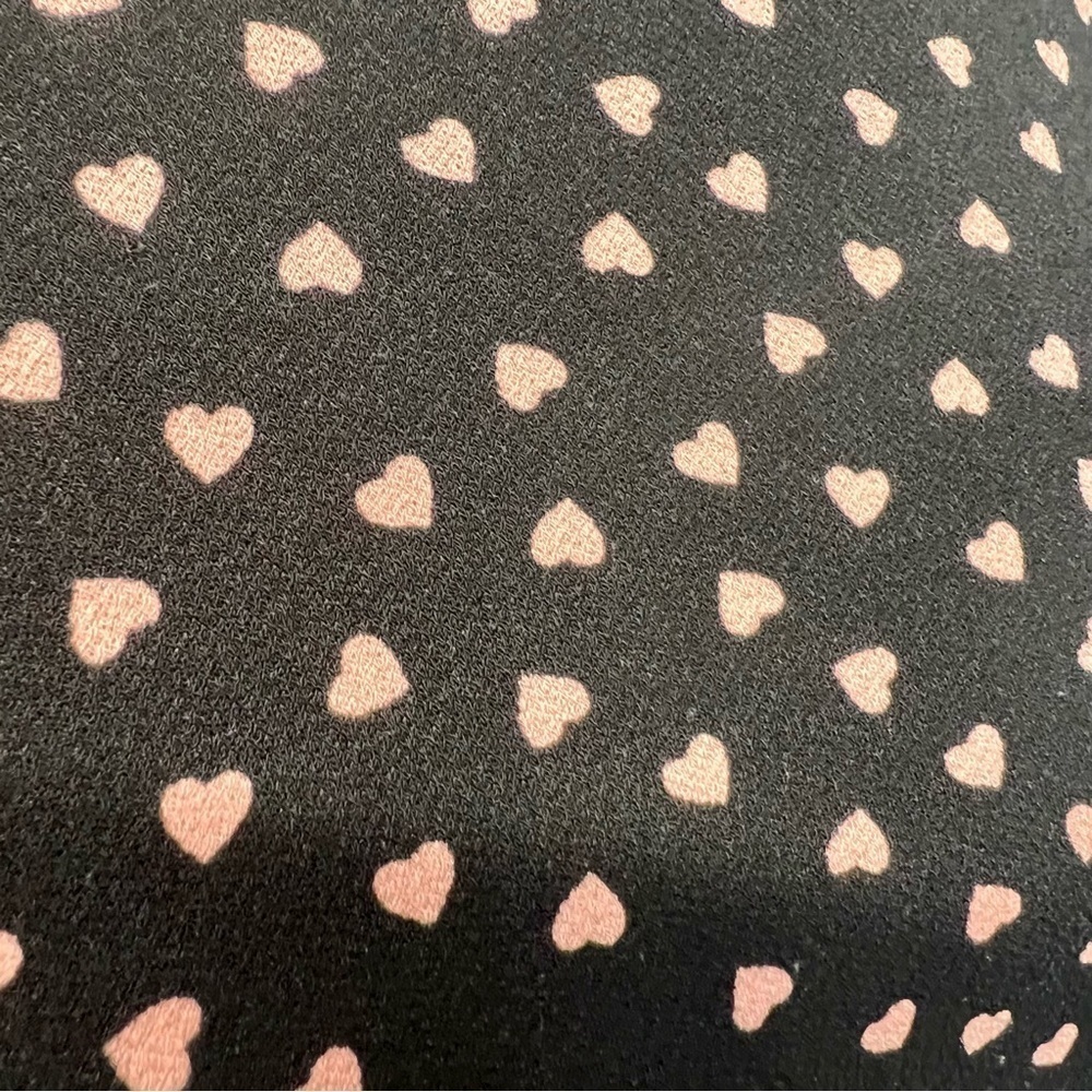 Adrianna Papell Black Heart Print Long Sleeve Top Women’s XL - Picture 10 of 13